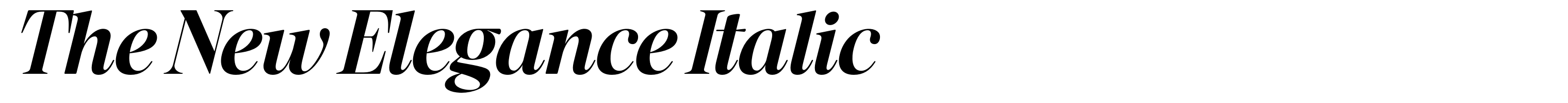 The New Elegance Italic